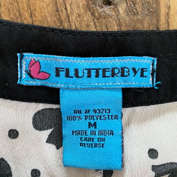 Flutterbye Polkadot Black and White Tank Top - Picture 3 of 3